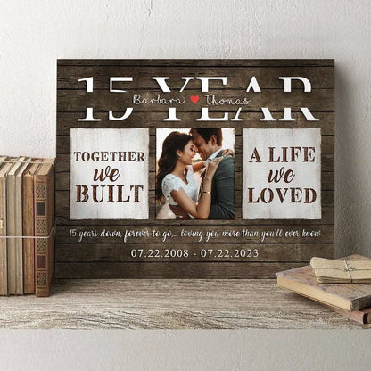 Personalized Anniversary Canvas or Poster with Couple Photo