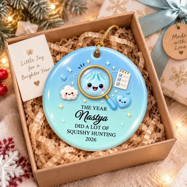 Personalized Squishy Hunting Ceramic Ornament