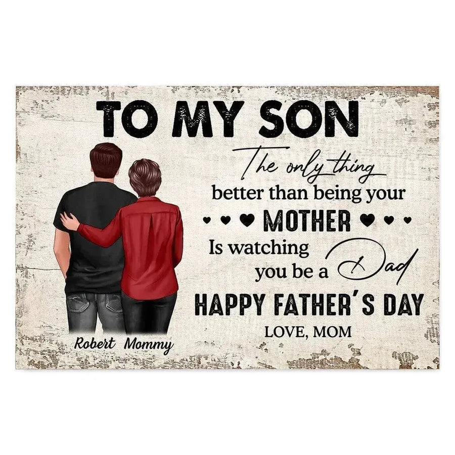 Personalized Fatherhood Poster or Canvas
